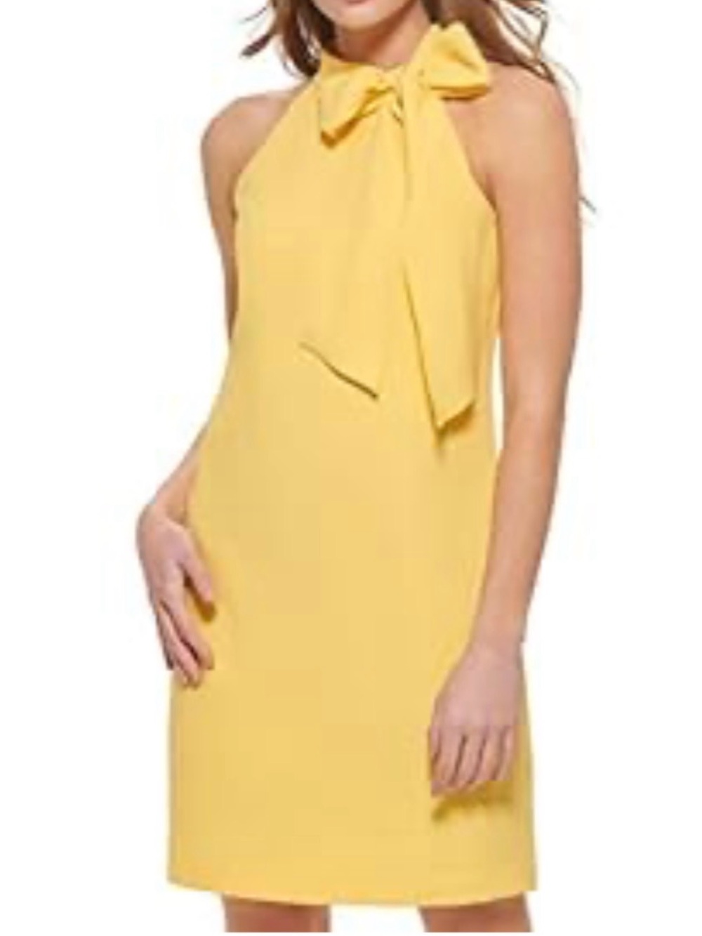 Vince Camuto Women's Sleeveless Halter Tie Neck
Shift Mini Dress